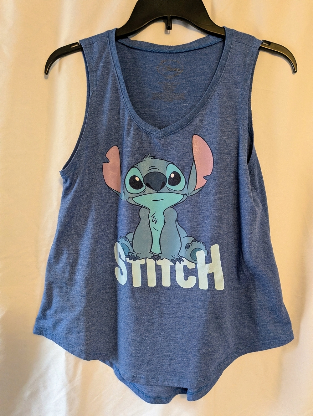Women's Blue Disney Stitch Tank Top Sz. L